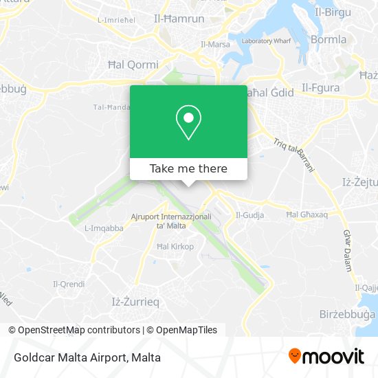 Goldcar Malta Airport map
