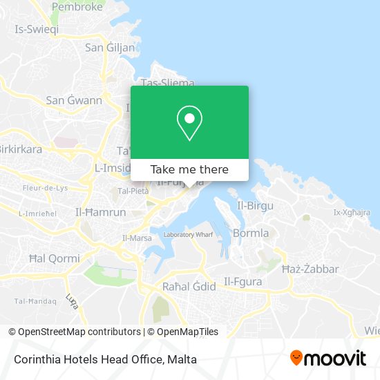 Corinthia Hotels Head Office map