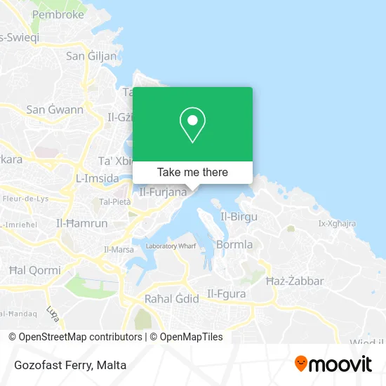 Gozofast Ferry map