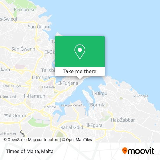 Times of Malta map