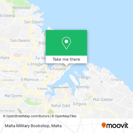 Malta Military Bookshop map