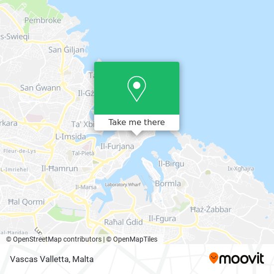 Vascas Valletta map