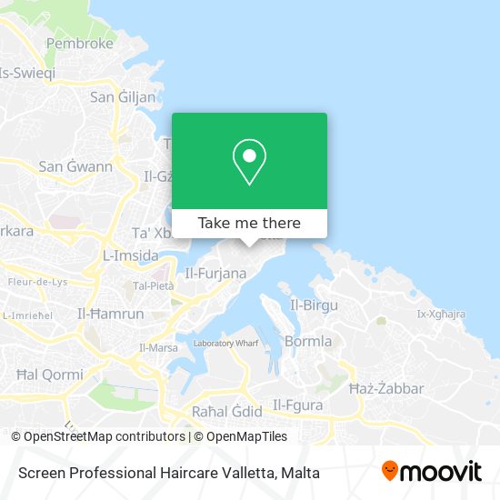 Screen Professional Haircare Valletta map