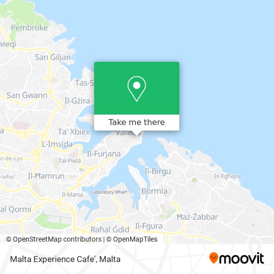 Malta Experience Cafe' map