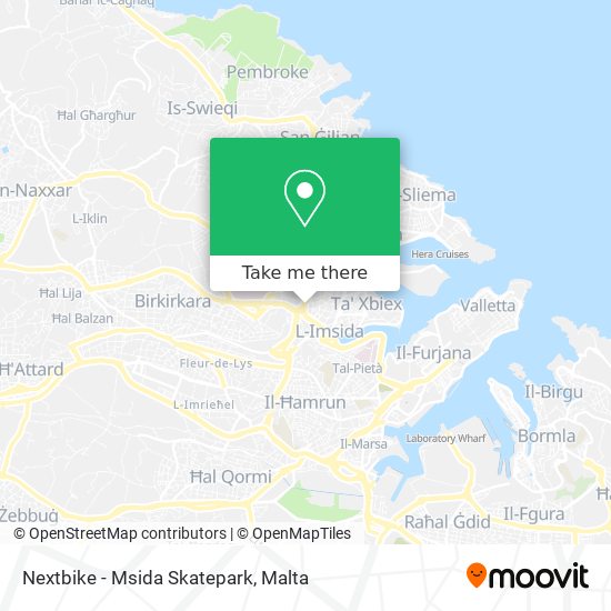 Nextbike - Msida Skatepark map