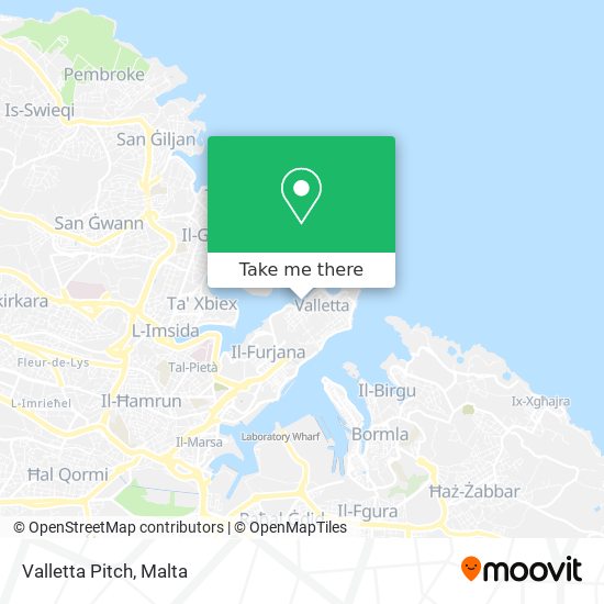 Valletta Pitch map