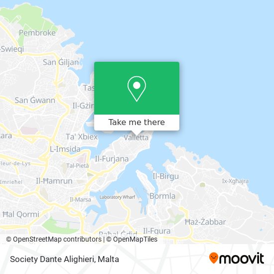 Society Dante Alighieri map