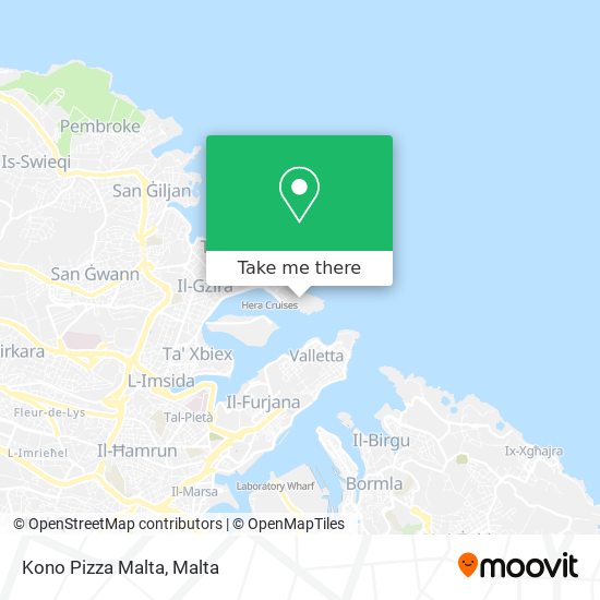 Kono Pizza Malta map