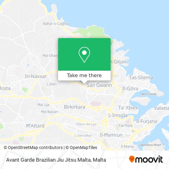 Avant Garde Brazilian Jiu Jitsu Malta map