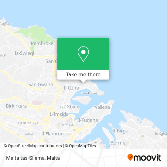 Malta tas-Sliema map