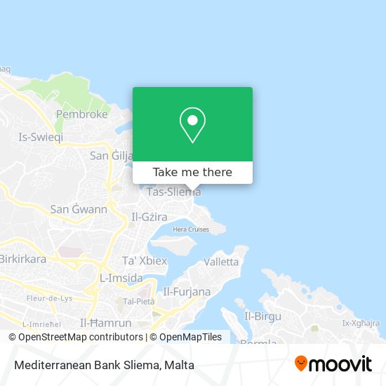 Mediterranean Bank Sliema map