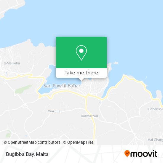 Buġibba Bay map