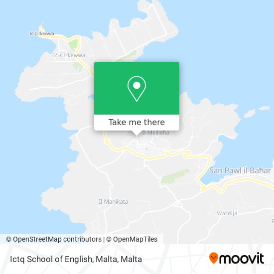 Ictq School of English, Malta map