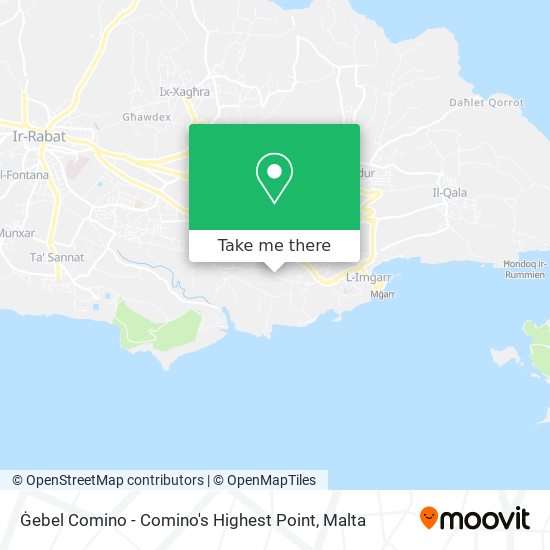 Ġebel Comino - Comino's Highest Point map