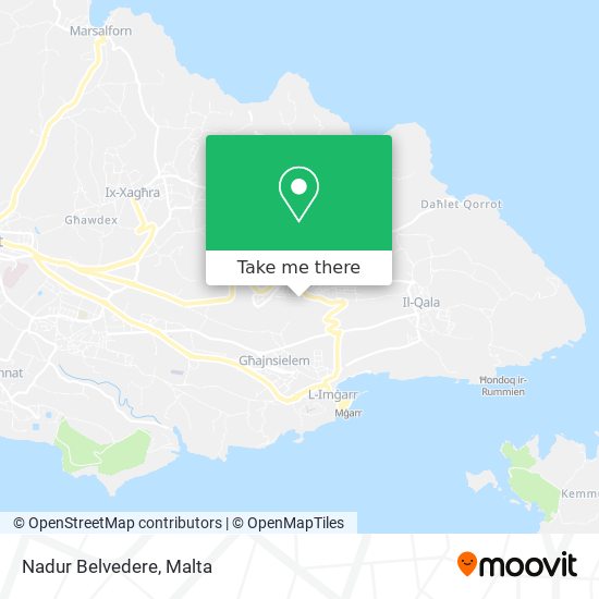 Nadur Belvedere map