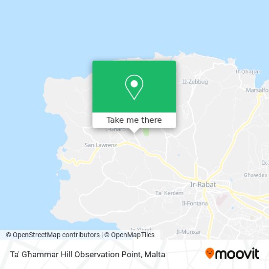 Ta' Għammar Hill Observation Point map