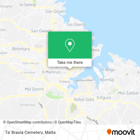 Ta' Braxia Cemetery map