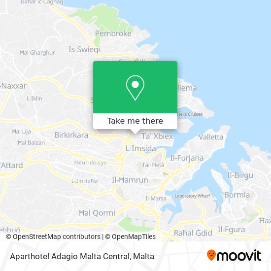 Aparthotel Adagio Malta Central map