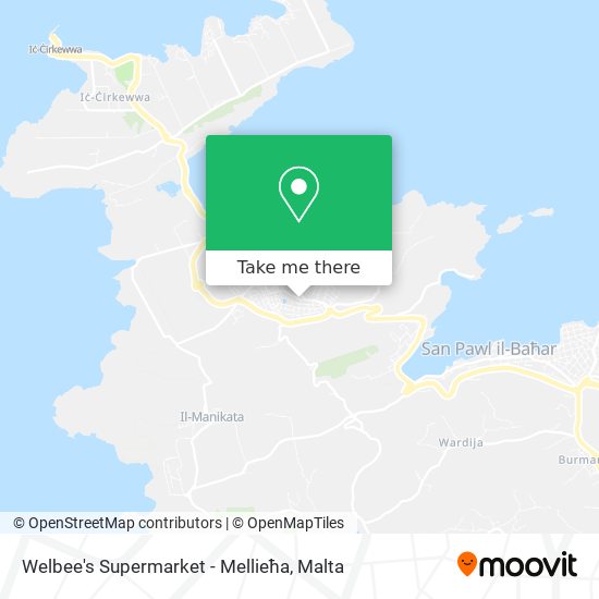 Welbee's Supermarket - Mellieħa map