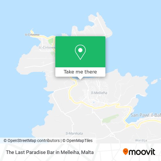 The Last Paradise Bar in Melleiha map