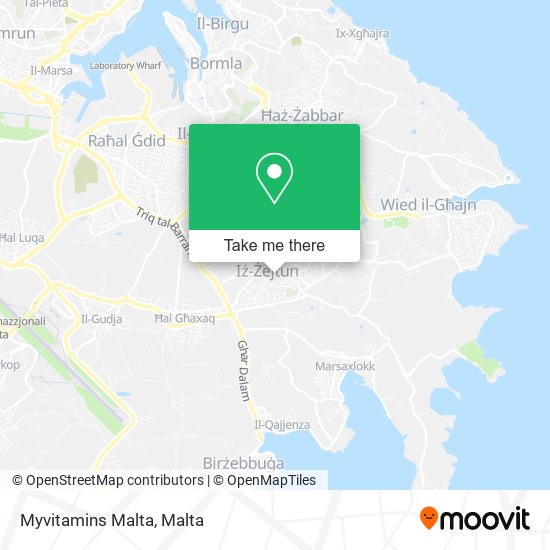 Myvitamins Malta map