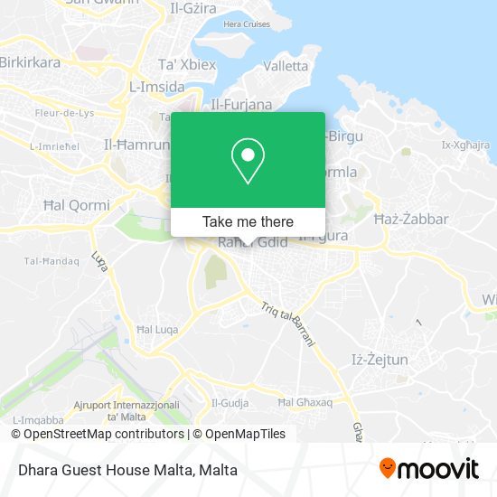Dhara Guest House Malta map
