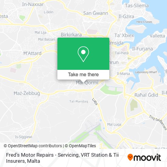 Fred's Motor Repairs - Servicing, VRT Station & Tii Insurers map