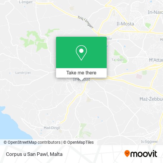 Corpus u San Pawl map