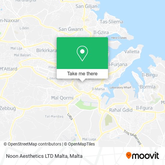 Noon Aesthetics LTD Malta map