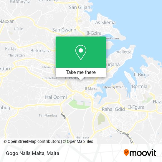 Gogo Nails Malta map