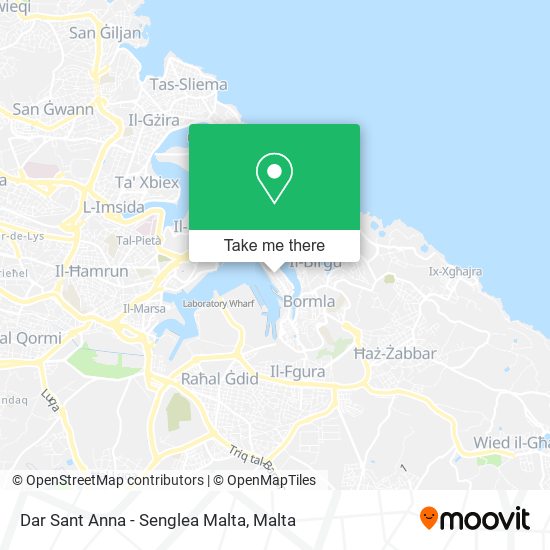 Dar Sant Anna - Senglea Malta map