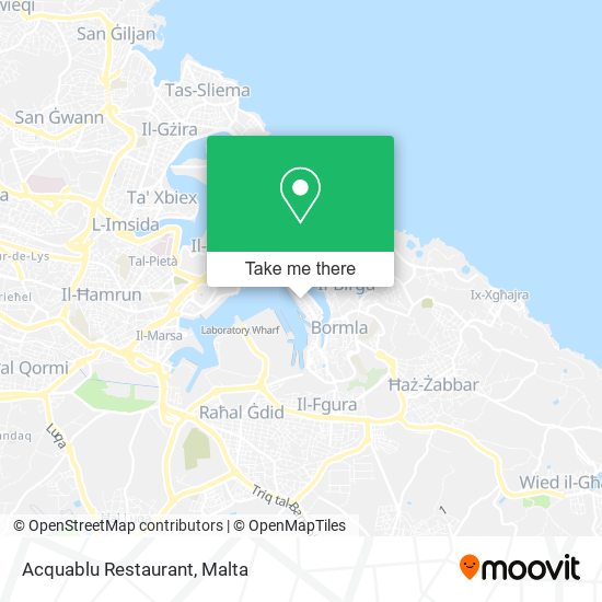 Acquablu Restaurant map
