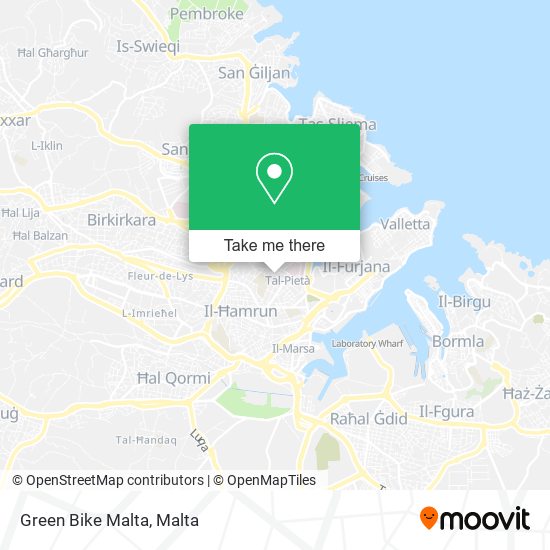Green Bike Malta map