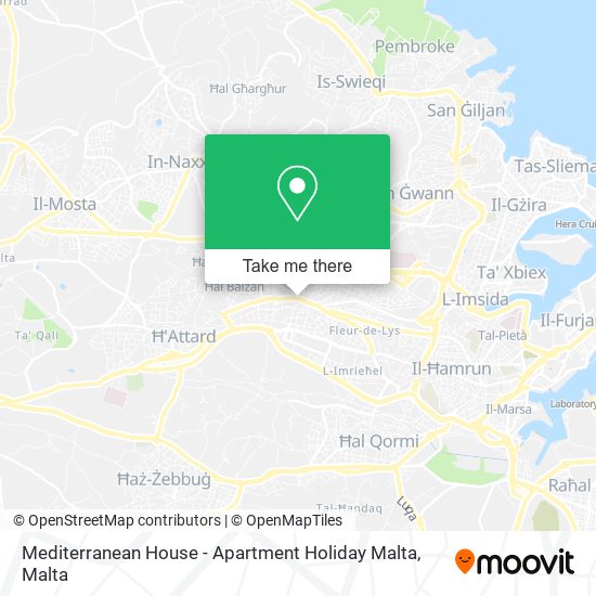 Mediterranean House - Apartment Holiday Malta map