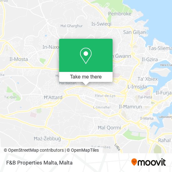 F&B Properties Malta map
