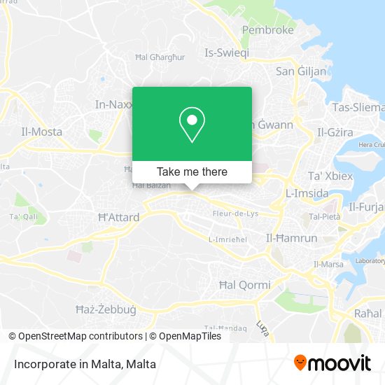 Incorporate in Malta map