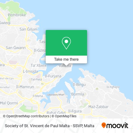 Society of St. Vincent de Paul Malta - SSVP map