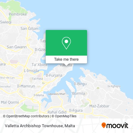 Valletta Archbishop Townhouse map