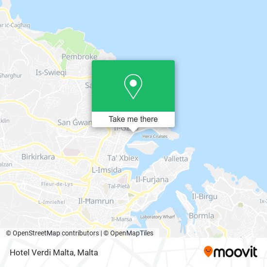 Hotel Verdi Malta map