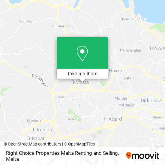 Right Choice Properties Malta Renting and Selling map