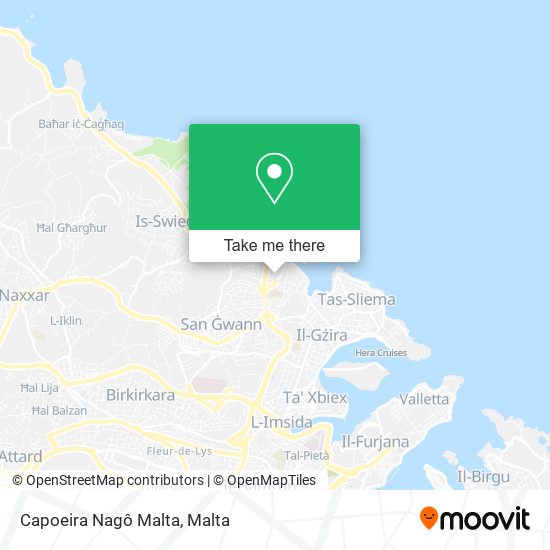 Capoeira Nagô Malta map