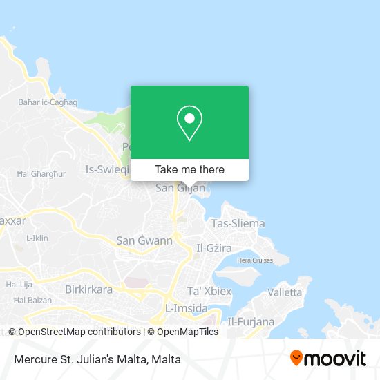 Mercure St. Julian's Malta map