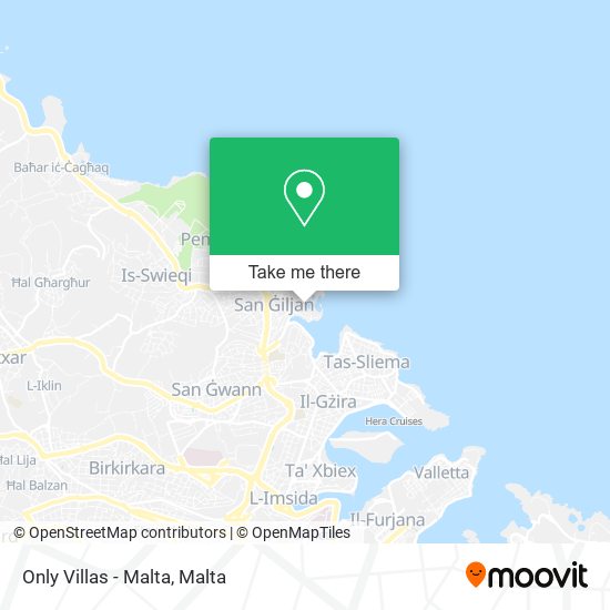 Only Villas - Malta map