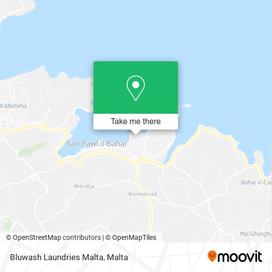 Bluwash Laundries Malta map