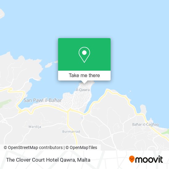 The Clover Court Hotel Qawra map