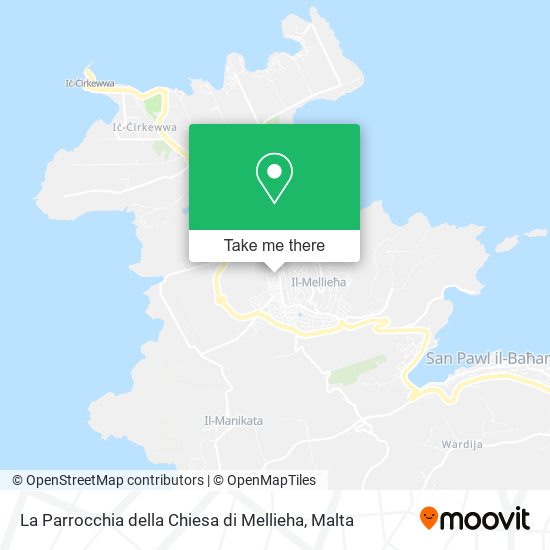 La Parrocchia della Chiesa di Mellieha map