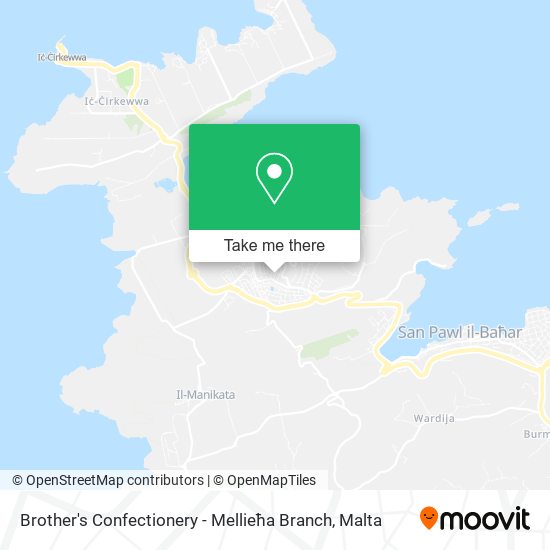 Brother's Confectionery - Mellieħa Branch map