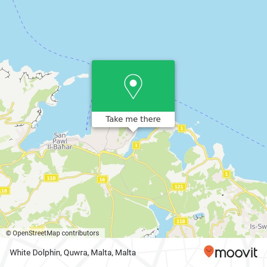 White Dolphin, Quwra, Malta map