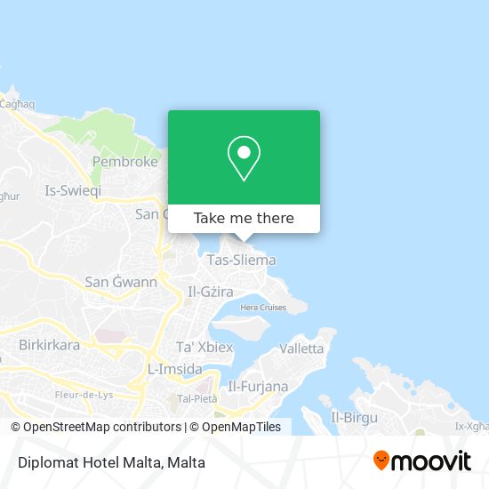Diplomat Hotel Malta map