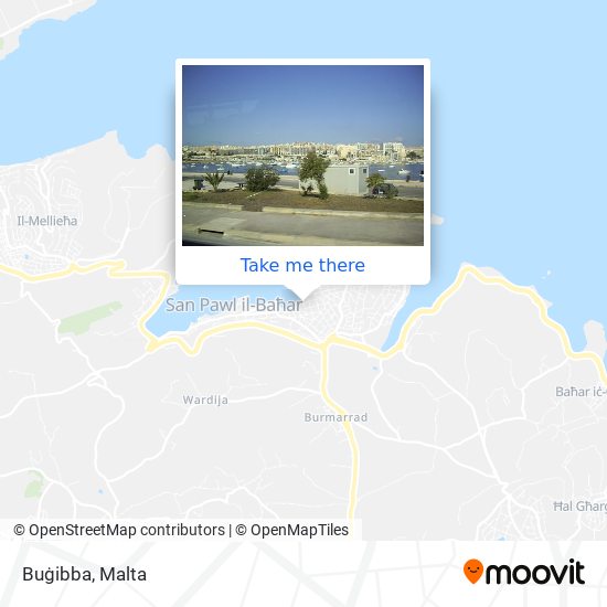 Buġibba map